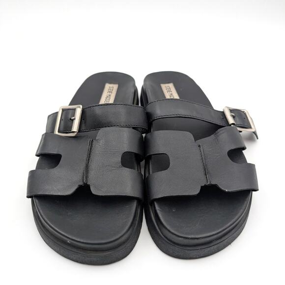 Steve Madden Mayhem Slide Sandal Open Toe Women's Black Size US8 EU39 - Picture 2 of 11